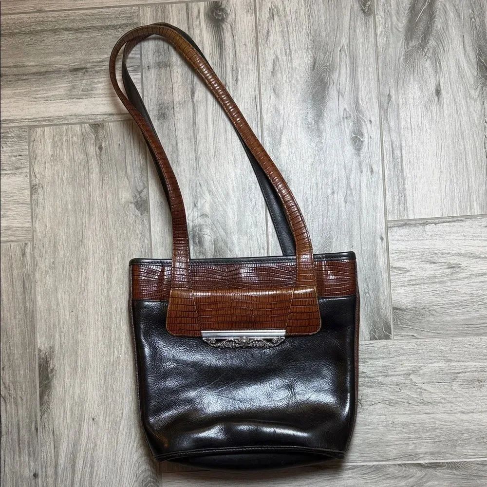 Brighton Two-Tone Leather Shoulder Bag